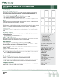 Information on Positive Pressure Doors