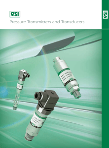 Pressure Transmitters and Transducers - Esi