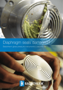 Diaphragm seals damaged?
