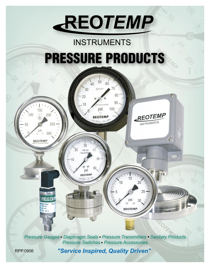 Pressure Gauge 400 bar/6000 PSI Glycerine Filled Stainless Steel DM 63 mm vertically 