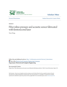 Fiber inline pressure and acoustic sensor fabricated