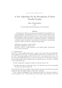 A New Algorithm for the Recognition of Series Parallel