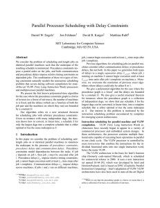 Parallel Processor Scheduling with Delay Constraints - People