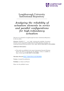 Analysing the reliability of actuation elements in series and parallel