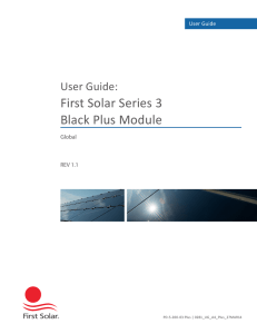 First Solar Series 3 Black Plus Module