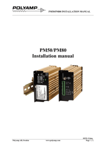 PM50/PM80 Installation manual