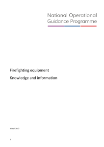 Firefighting equipment knowledge sheets