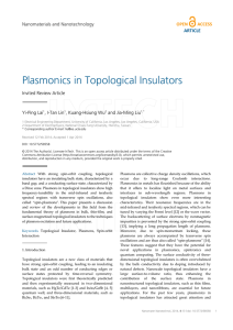 Plasmonics in Topological Insulators