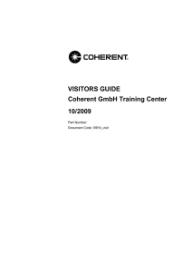Visitor Guide Coherent Goettingen