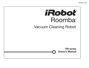 iRobot Roomba 770 Vacuum Cleaner User Guide Manual Instruction
