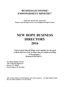 View/Download PDF File - New Hope Baptist Church, Denver