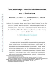 Triple-Mode Single-Transistor Graphene Amplifier and Its Applications