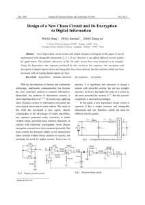 Design o En f a New Chaos Circuit and Its cryption to Digital