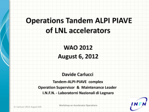 Operations Tandem ALPI PIAVE of LNL accelerators
