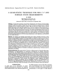 a quasi-static technique for mos cv and surface state measurements