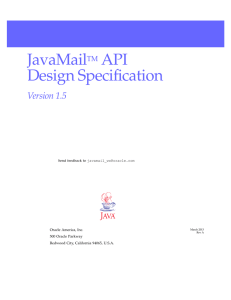 JavaMailTM API Design Specification