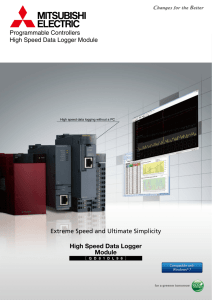 Programmable Controllers High Speed Data Logger Module
