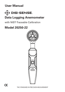 Digi-Sense 20250-22 Data Logging Anemometer - Cole