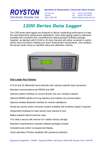 1200 Series Data Logger