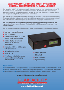 labfacility l200 usb high precision digital thermometer/data logger