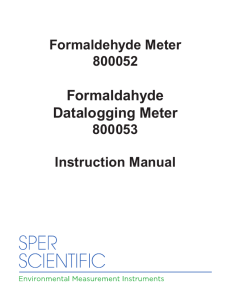 Formaldahyde Datalogging Meter