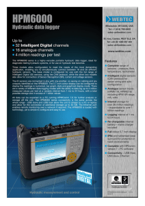 HPM6000 Hydraulic Data Logger