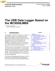 AN3582, The USB Data Logger Based on the MC9S08JM60