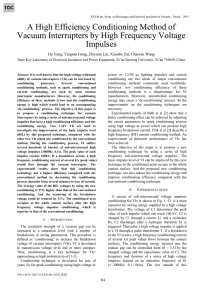 A High Efficiency Conditioning Method of Vacuum Interrupters by