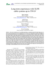 Long-term experiences with XLPE cable systems up to 550 kV