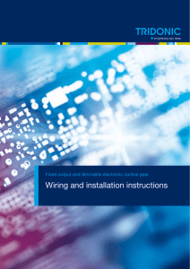 Wiring and installation instructions