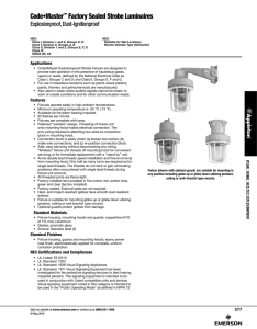 Code·Master Factory Sealed Strobe Luminaires Catalog Pages