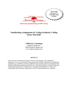 Nonblocking Assignments in Verilog Synthesis