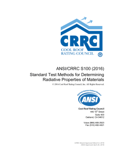 to ANSI/CRRC S100 (2016)