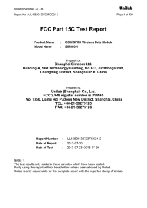 FCC Part 15B TEST REPORT