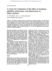 pethidine, pentazocine, and phenazocine on biliary pressure