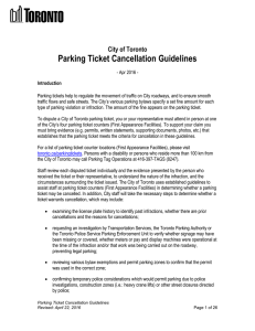 Parking Ticket Cancellation Guidelines