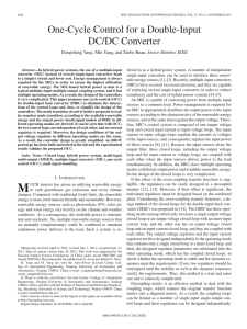 One-Cycle Control for a Double-Input DC/DC Converter