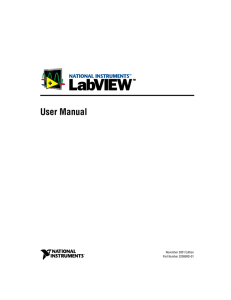 Archived: LabVIEW User Manual