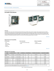 NI FlexRIO FPGA Modules - Data Sheet