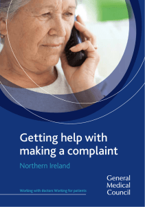 Getting help with making a complaint - Northern Ireland