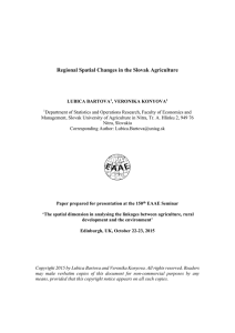 Regional Spatial Changes in the Slovak Agriculture