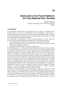 Destruction of the Forest Habitat in the Tatra National Park, Slovakia