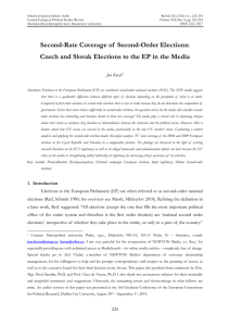 Second-Rate Coverage of Second-Order Elections: Czech and