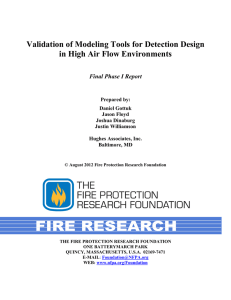 Validation of Modeling Tools for Detection Design in High Air Flow