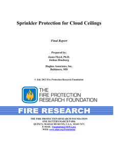 Sprinkler Protection for Cloud Ceilings