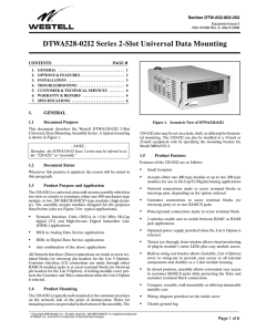 DTWA528-02I2 Series 2-Slot Universal Data Mounting