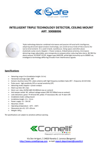 intelligent triple technology detector, ceiling mount art