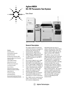 Agilent 4083A DC/RF Parametric Test System