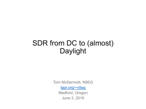 SDR from DC to Daylight