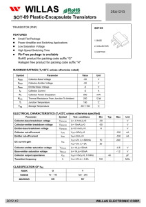 SOT-89 Plastic-Encapsulate Transistors